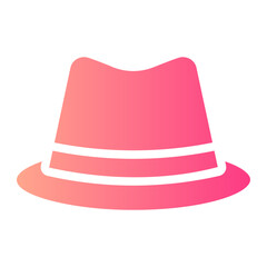 fedora hat gradient icon