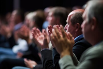 Hands Clapping at an Indoor Conference or Show Generative AI