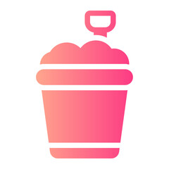 sand bucket gradient icon