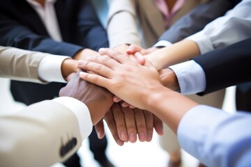 Hands: Authentic Diversity in Business Deals with Group Hands Together Generative AI