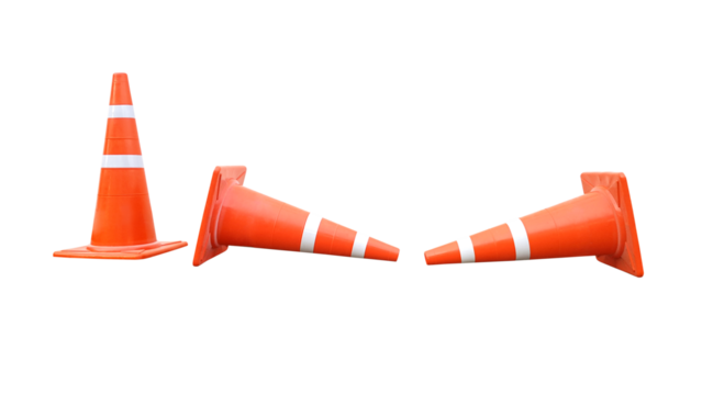 orange traffic cone  PNG transparent