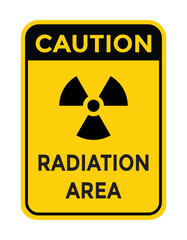 caution x-ray radiation, vector illustration 