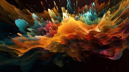 Obraz premium background of fractal, generative Ai 
