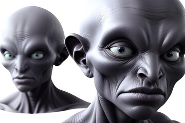 Portrait of an alien. Generative AI	