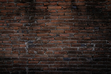 Old brick wall with stains. Dirty brick walls that are not plastered background and texture....