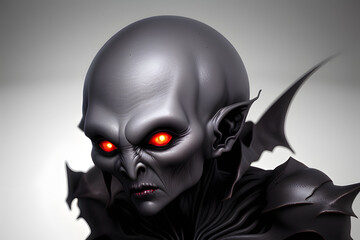 Portrait of an alien. Generative AI	