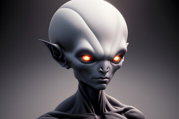 Portrait of an alien. Generative AI	