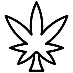 Weed line icon,linear,outline,graphic,illustration