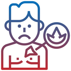 cancer line icon,linear,outline,graphic,illustration