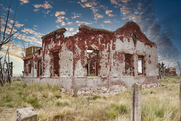 ruins emerged from the flood of epecuen