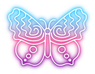 Collection of butterfly neon