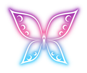 Collection of butterfly neon