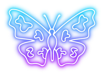 Collection of butterfly neon