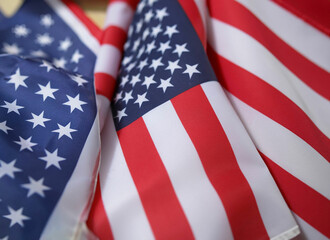 Fototapeta premium American flag on 4th July independes celebration