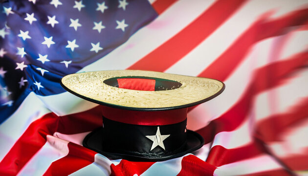 American flag on 4th July independes celebration