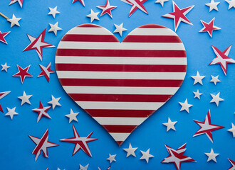 Obraz premium independence day celebration with heart