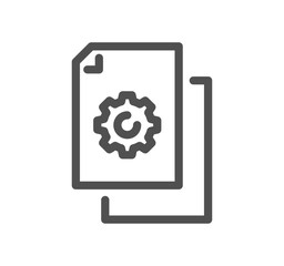 Engineering related icon outline and linear vector.