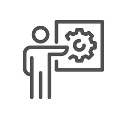 Engineering related icon outline and linear vector.