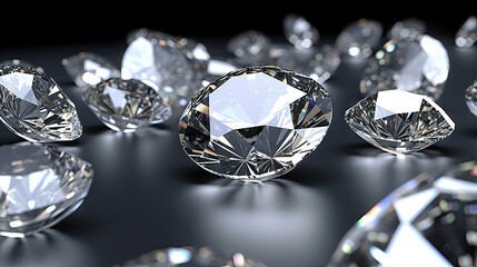 Picture of diamonds on a black background