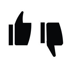 Like and Dislike Icon Set. Thumbs down and thumbs up icon . web icon set 