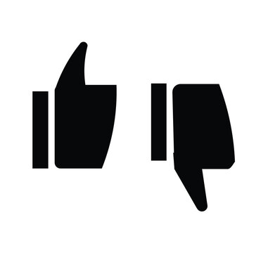 Like and Dislike Icon Set. Thumbs down and thumbs up icon . web icon set 