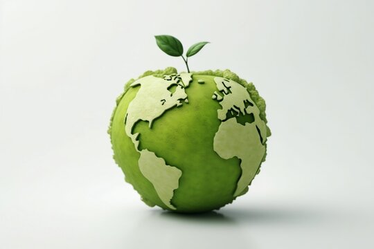  Green Apple Representing the concept of World Food Day and promoting a sustainable world, Generative Ai