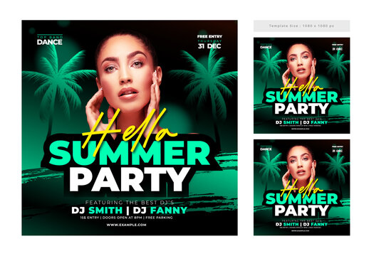 Summer Party Post Flyer Design