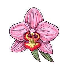 Fototapeta na wymiar Elegant Orchid Delicate Orchid Petals Close-Up