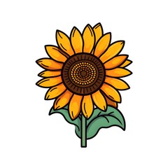 Fototapeta premium Radiant Sunshine Majestic Sunflower in a Field of Gold