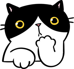 Cute Cartoon Cat Head Character