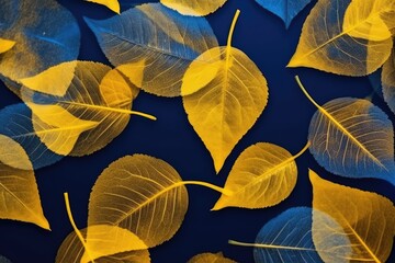 Pattern of beautiful leaves. Generative AI