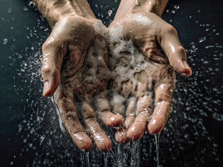 Händewaschen unter fliessendem Wasser, Sauberkeit