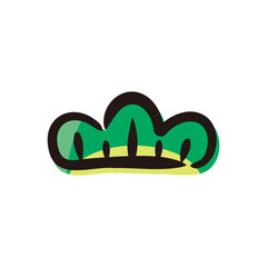Pine - Japanese new year icon/illustration (Hand-drawn line, colored version)