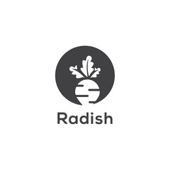 radish logo design vector templet,