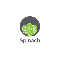 spinach logo design vector templet,