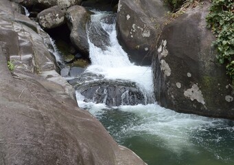 beautiful waterfall in the forest