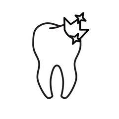 Tooth Icon - Tooth With a Sparkly Crown