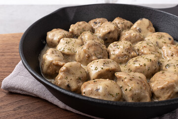 Meatballs Köttbullar with Creamy Sauce