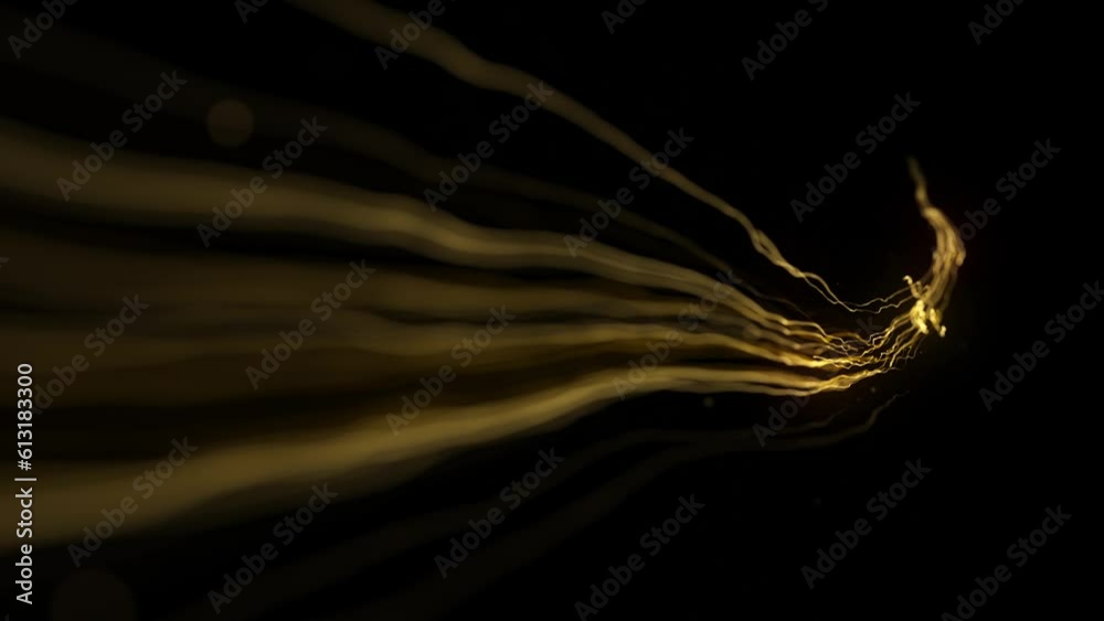 Wall mural dynamic electric light strokes background/ 4k animation of an abstract background of kinetic glowing