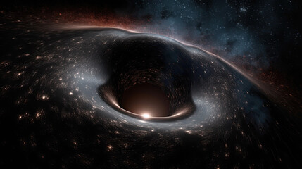 black hole expanding in the universe. Generative AI