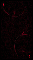 Tarot card back design. Lilith, astrological symbol. Reverse side