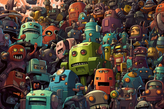 Ai folla di robot 04