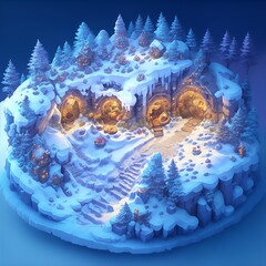 Isometric Fantasy Snowscape