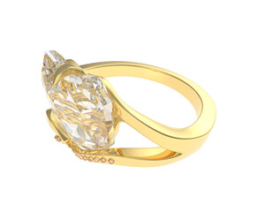 Jewelry on transparent background. 3d rendering - illustration