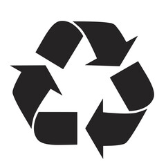 Recycle icon vector. Arrows recycle eco symbol vector illustration.  Cycle recycled icon. Recycled materials symbol. Recycle symbol on white background