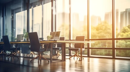 Fototapeta premium Blurred Background of a modern Office Room 