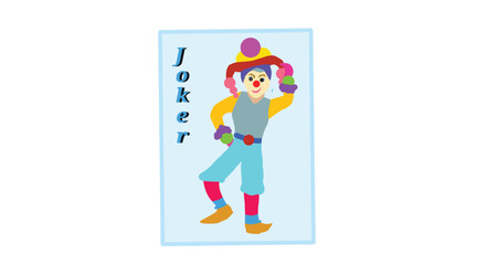 Joker clown playing cards