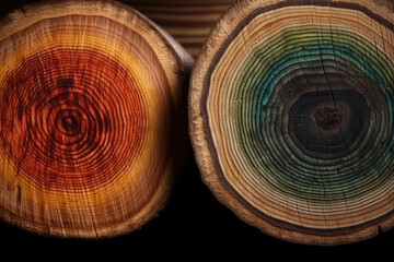 Oak, Maple, Cherry wood grain. Rustic tree rings. Hardwood background Texture wallpaper.
