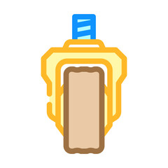 casters wheel hardware furniture fitting color icon vector. casters wheel hardware furniture fitting sign. isolated symbol illustration