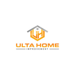 logo design ulta home gradient colorfull vector illustration
